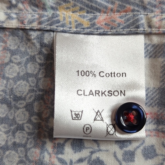 7 Downie St. Colourful Short Sleeve Clarkson Button Down Shirt SZ 8/3XL - Picture 11 of 12